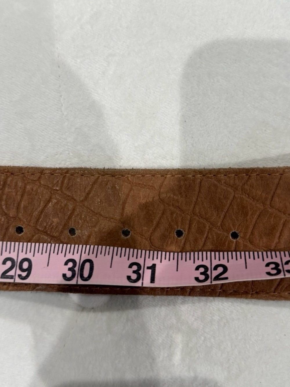 Women’s leather belt with 2 tone buckle - Picture 6 of 8